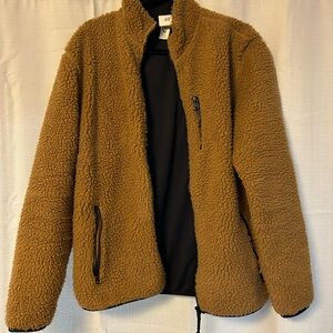 H&M Men's Brown Sherpa Jacket